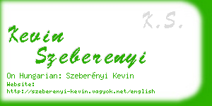 kevin szeberenyi business card