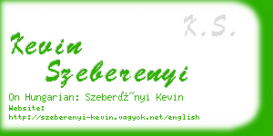 kevin szeberenyi business card